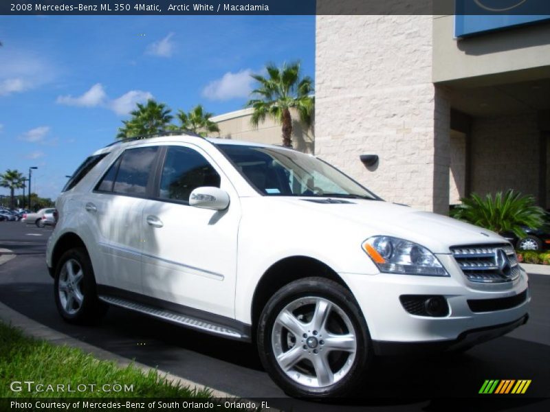 Arctic White / Macadamia 2008 Mercedes-Benz ML 350 4Matic