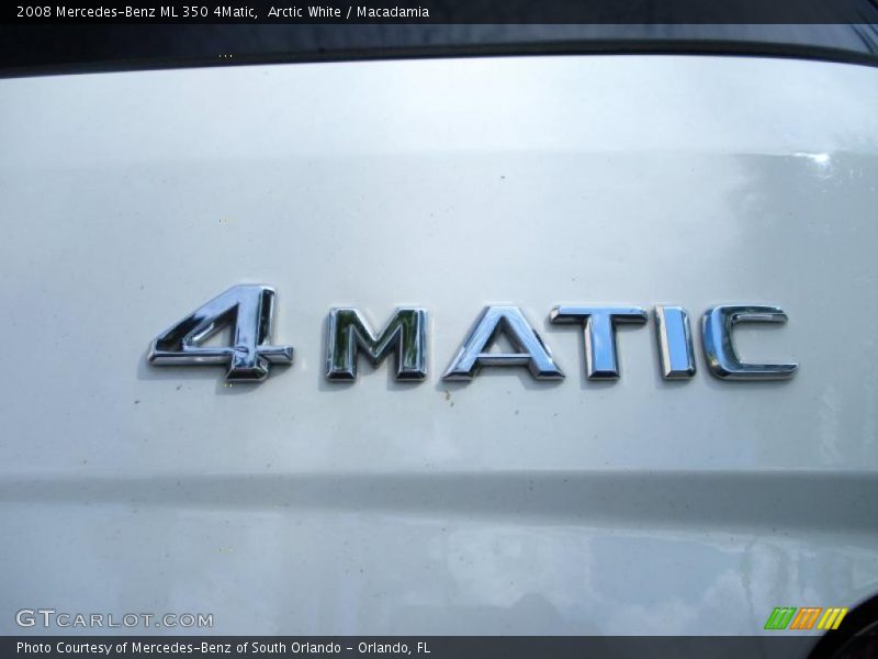 Arctic White / Macadamia 2008 Mercedes-Benz ML 350 4Matic