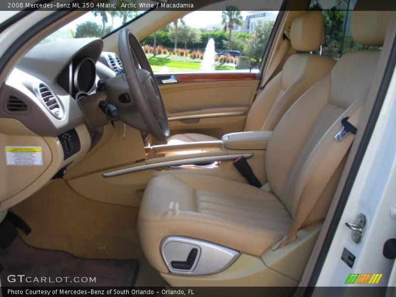 Arctic White / Macadamia 2008 Mercedes-Benz ML 350 4Matic