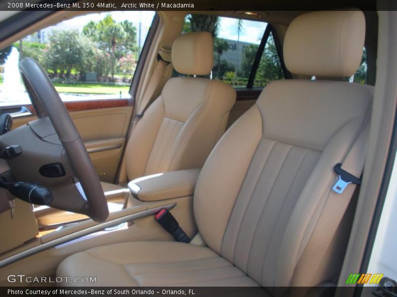Arctic White / Macadamia 2008 Mercedes-Benz ML 350 4Matic