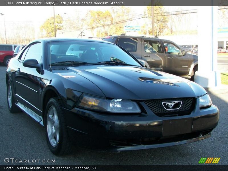 Black / Dark Charcoal/Medium Graphite 2003 Ford Mustang V6 Coupe