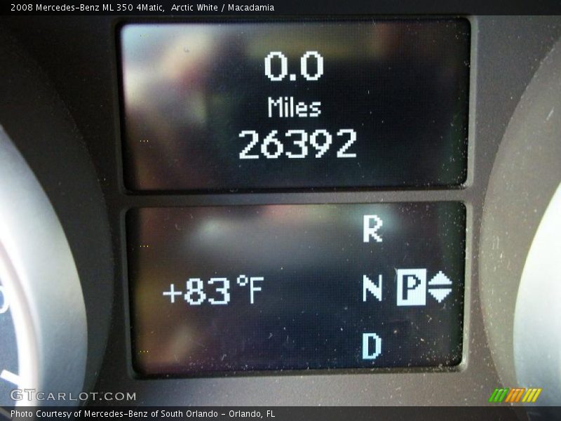 Arctic White / Macadamia 2008 Mercedes-Benz ML 350 4Matic