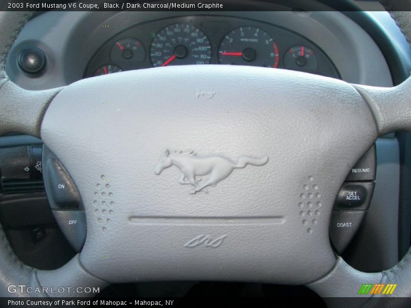 Black / Dark Charcoal/Medium Graphite 2003 Ford Mustang V6 Coupe