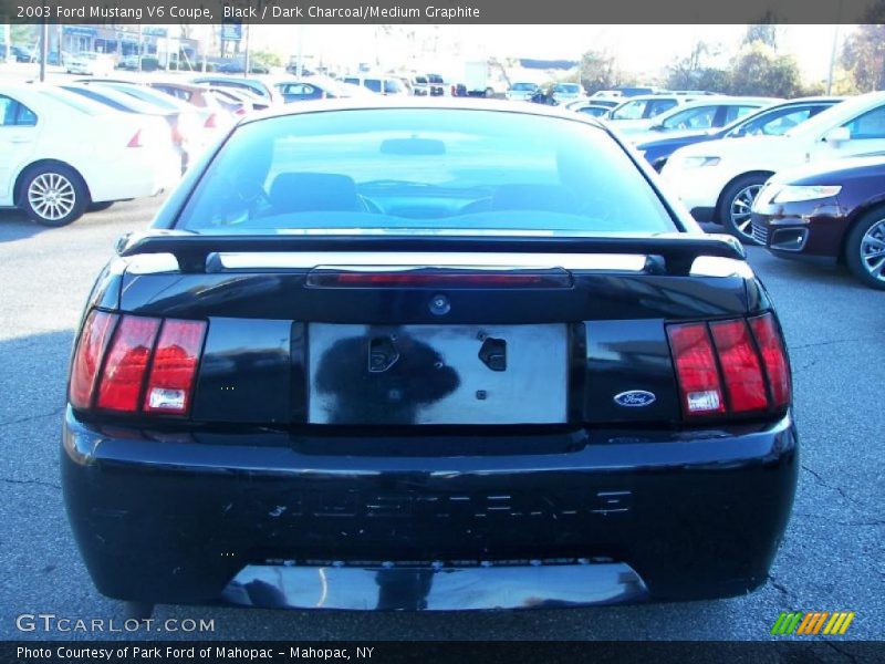 Black / Dark Charcoal/Medium Graphite 2003 Ford Mustang V6 Coupe