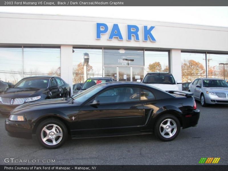 Black / Dark Charcoal/Medium Graphite 2003 Ford Mustang V6 Coupe