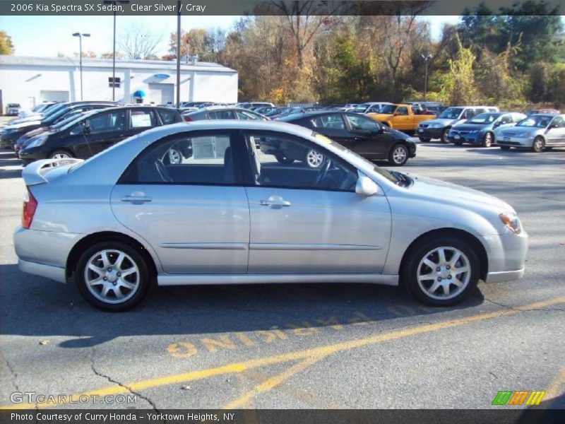 Clear Silver / Gray 2006 Kia Spectra SX Sedan