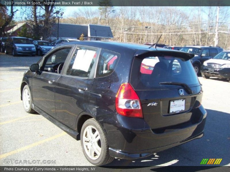 Nighthawk Black Pearl / Black 2007 Honda Fit Sport