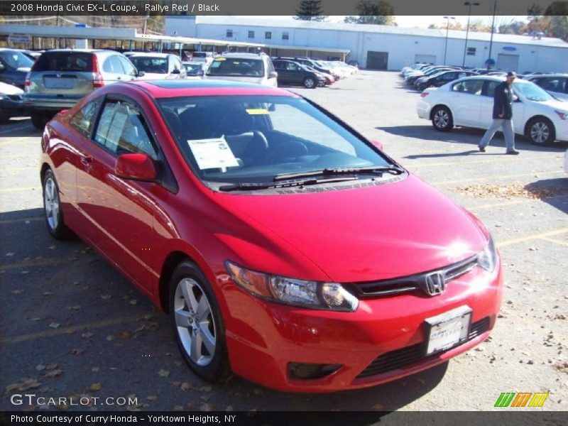 Rallye Red / Black 2008 Honda Civic EX-L Coupe