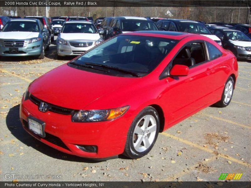 Rallye Red / Black 2008 Honda Civic EX-L Coupe