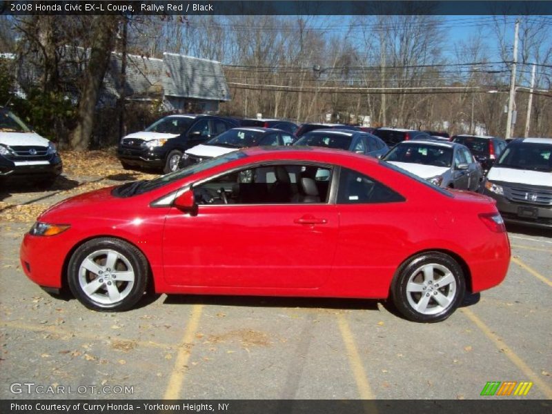 Rallye Red / Black 2008 Honda Civic EX-L Coupe