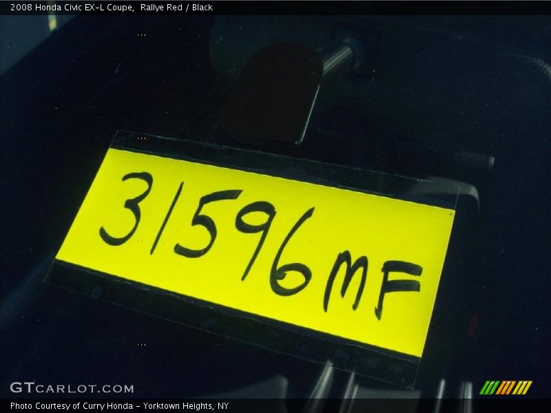Rallye Red / Black 2008 Honda Civic EX-L Coupe