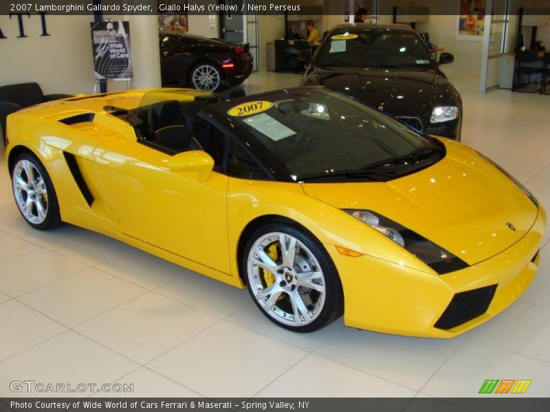 Giallo Halys (Yellow) / Nero Perseus 2007 Lamborghini Gallardo Spyder