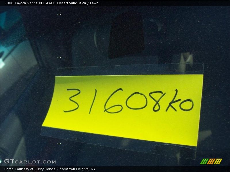 Desert Sand Mica / Fawn 2008 Toyota Sienna XLE AWD