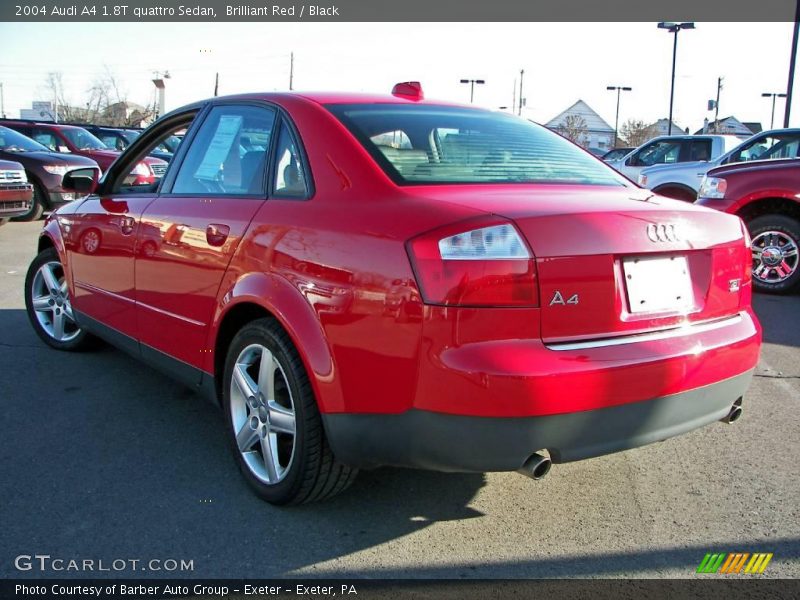 Brilliant Red / Black 2004 Audi A4 1.8T quattro Sedan