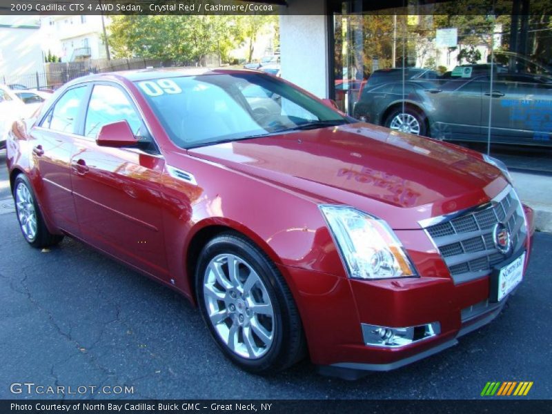 Crystal Red / Cashmere/Cocoa 2009 Cadillac CTS 4 AWD Sedan