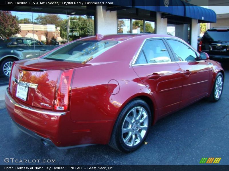 Crystal Red / Cashmere/Cocoa 2009 Cadillac CTS 4 AWD Sedan