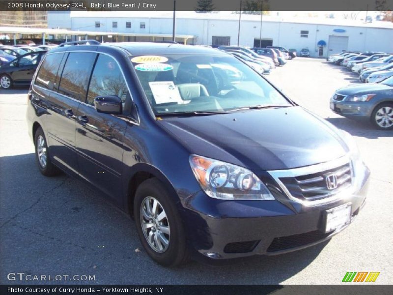 Baltic Blue Pearl / Gray 2008 Honda Odyssey EX-L