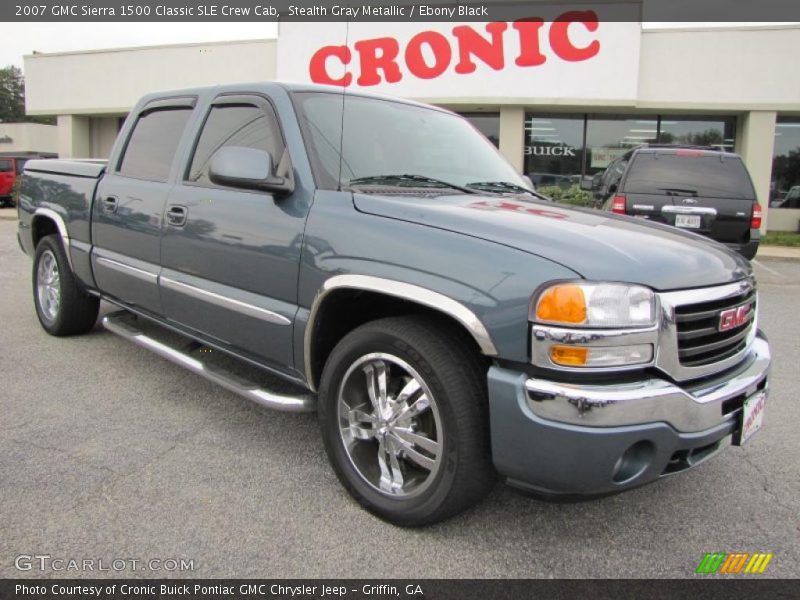 Stealth Gray Metallic / Ebony Black 2007 GMC Sierra 1500 Classic SLE Crew Cab