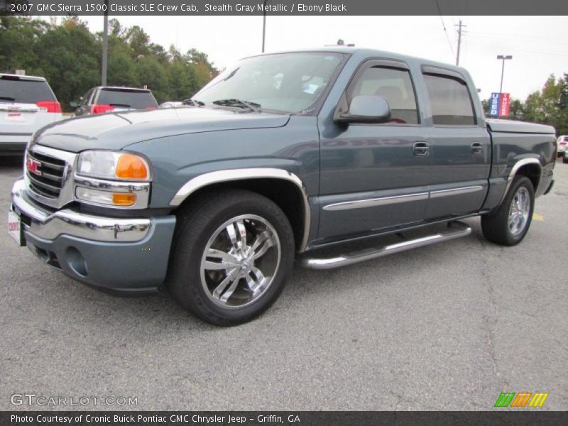 Stealth Gray Metallic / Ebony Black 2007 GMC Sierra 1500 Classic SLE Crew Cab