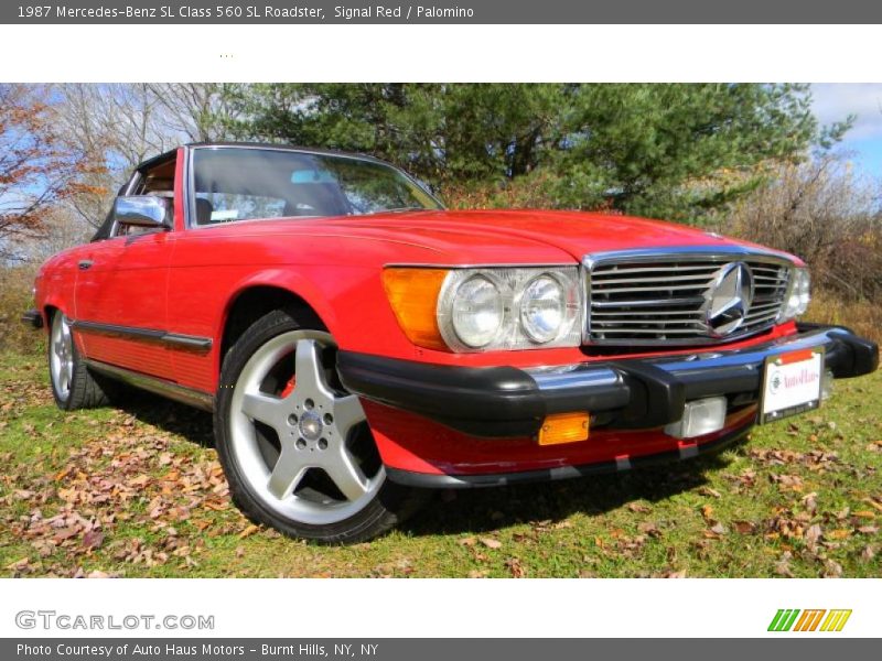 Signal Red / Palomino 1987 Mercedes-Benz SL Class 560 SL Roadster