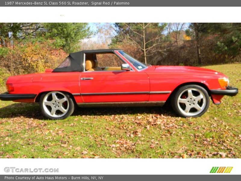 Signal Red / Palomino 1987 Mercedes-Benz SL Class 560 SL Roadster