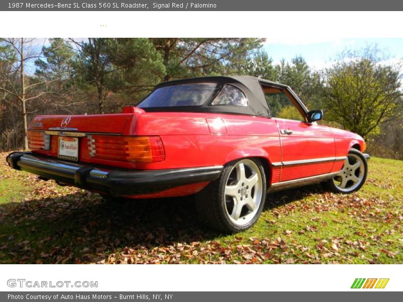 Signal Red / Palomino 1987 Mercedes-Benz SL Class 560 SL Roadster