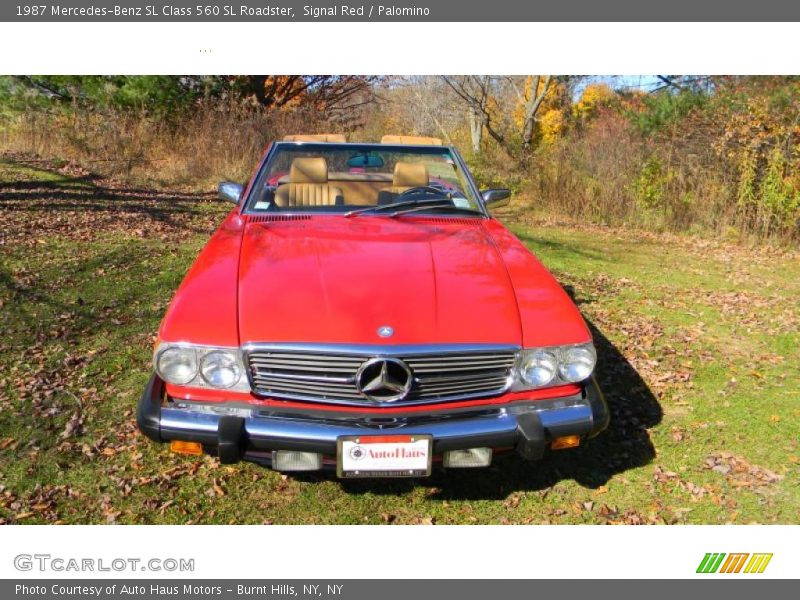 Signal Red / Palomino 1987 Mercedes-Benz SL Class 560 SL Roadster