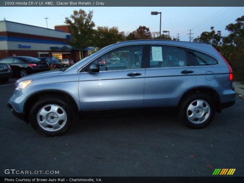 Glacier Blue Metallic / Gray 2009 Honda CR-V LX 4WD