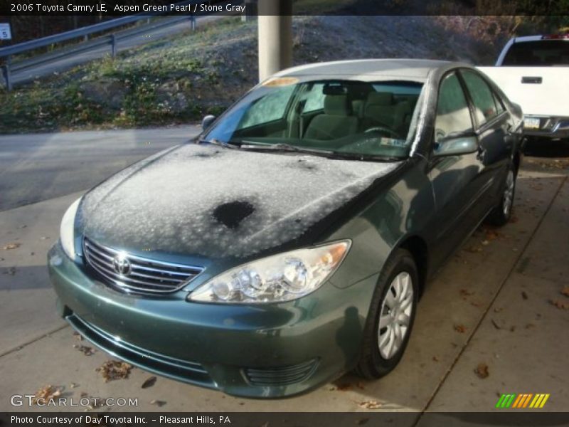 Aspen Green Pearl / Stone Gray 2006 Toyota Camry LE