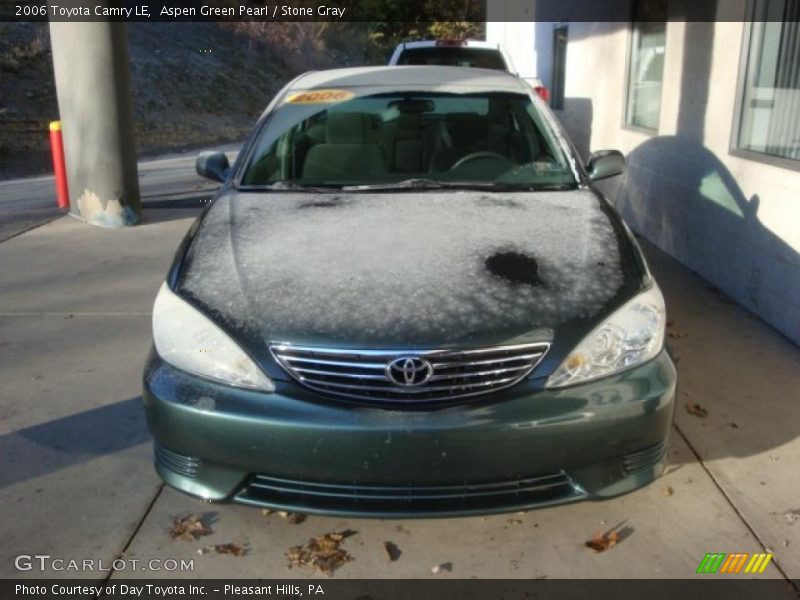 Aspen Green Pearl / Stone Gray 2006 Toyota Camry LE