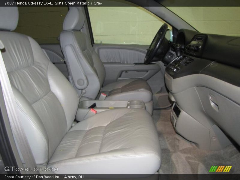 Slate Green Metallic / Gray 2007 Honda Odyssey EX-L