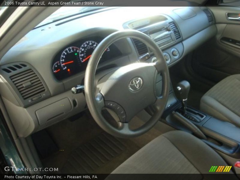 Aspen Green Pearl / Stone Gray 2006 Toyota Camry LE