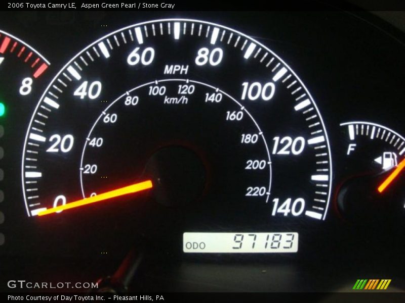 Aspen Green Pearl / Stone Gray 2006 Toyota Camry LE