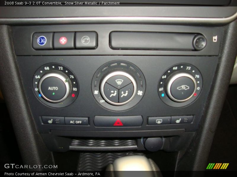 Controls of 2008 9-3 2.0T Convertible