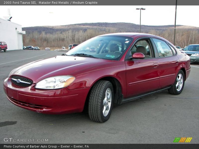 Matador Red Metallic / Medium Graphite 2003 Ford Taurus SES