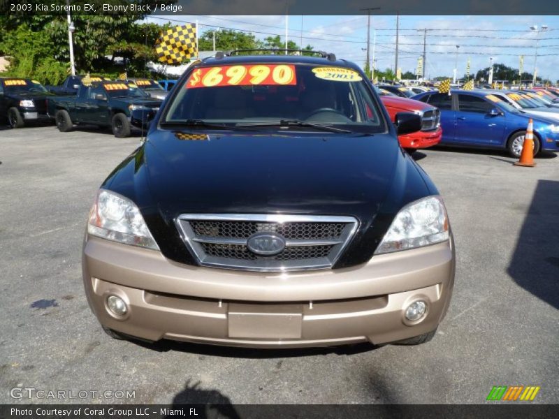 Ebony Black / Beige 2003 Kia Sorento EX
