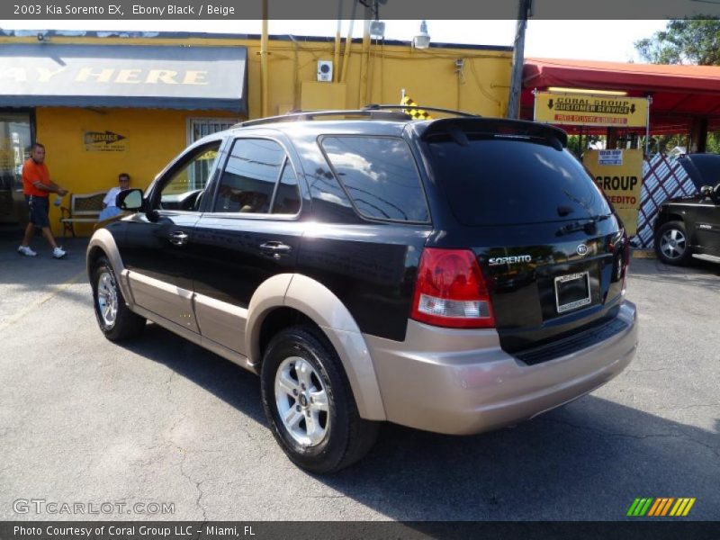 Ebony Black / Beige 2003 Kia Sorento EX