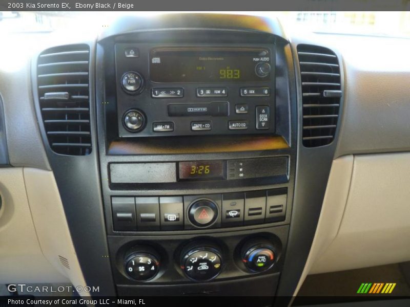 Controls of 2003 Sorento EX