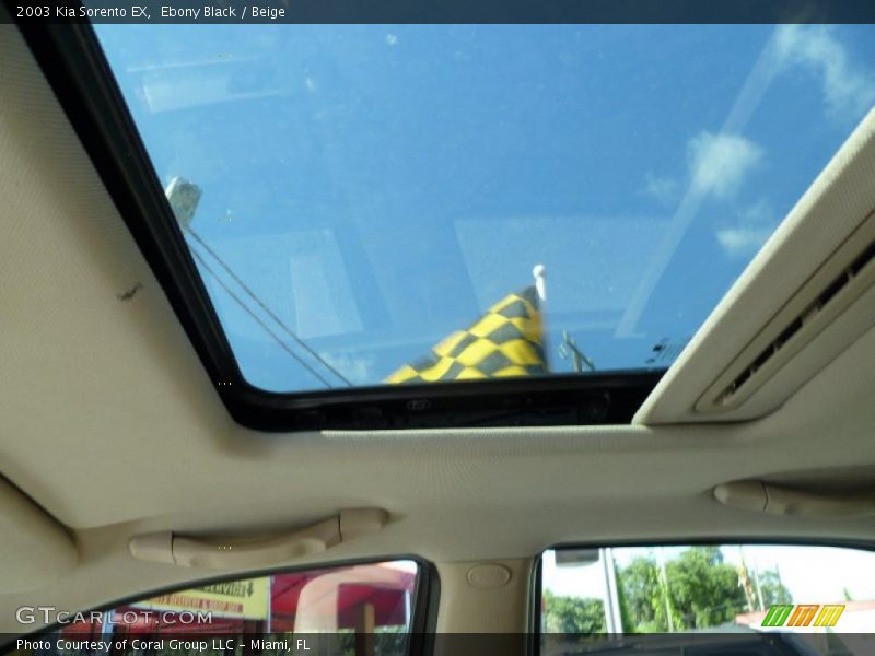 Sunroof of 2003 Sorento EX