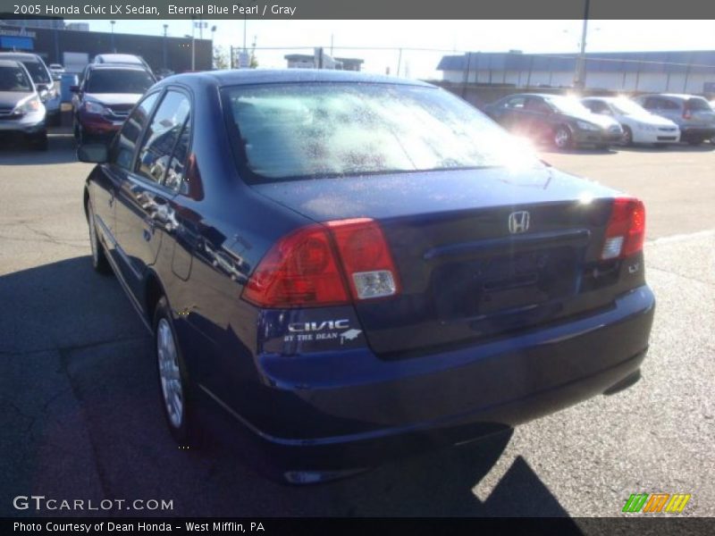 Eternal Blue Pearl / Gray 2005 Honda Civic LX Sedan