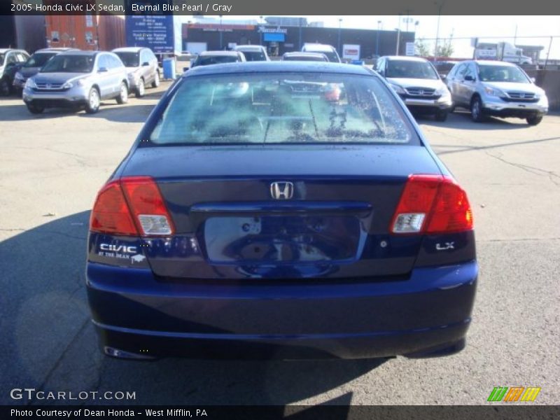 Eternal Blue Pearl / Gray 2005 Honda Civic LX Sedan