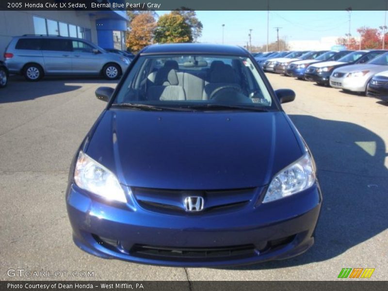 Eternal Blue Pearl / Gray 2005 Honda Civic LX Sedan