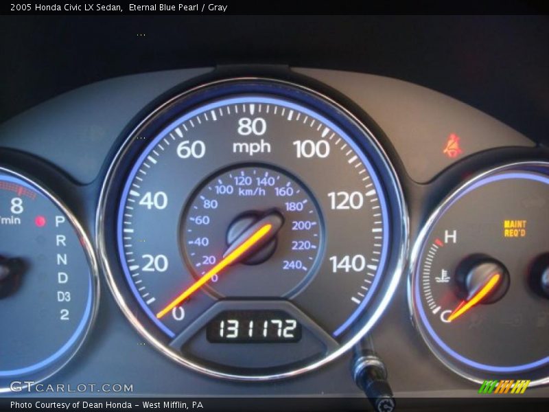 Eternal Blue Pearl / Gray 2005 Honda Civic LX Sedan