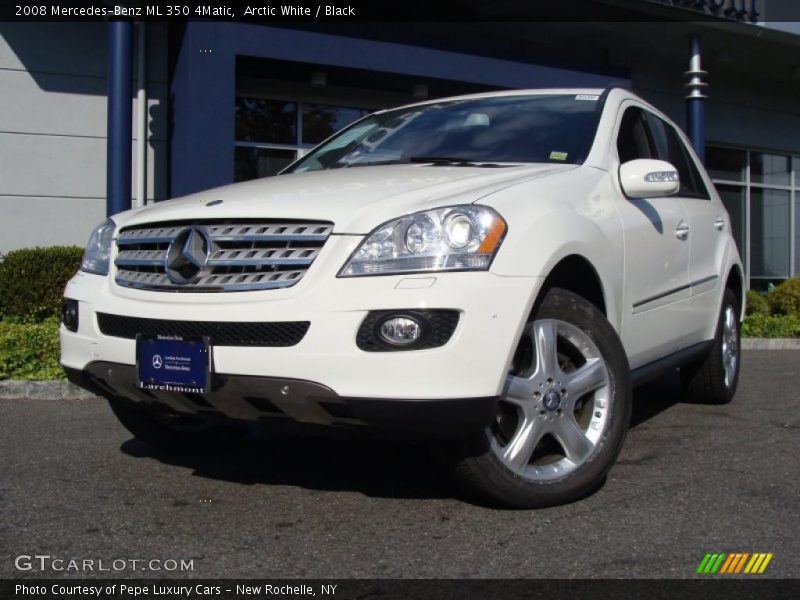 Arctic White / Black 2008 Mercedes-Benz ML 350 4Matic