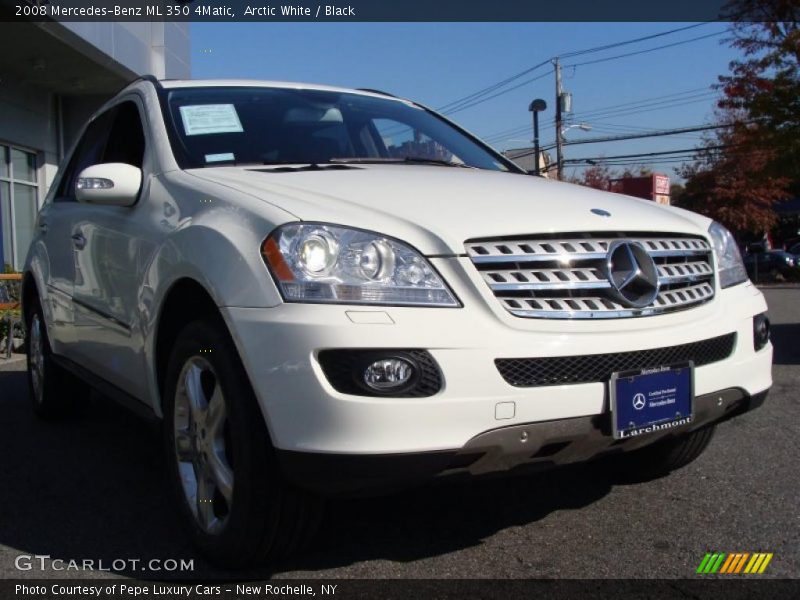 Arctic White / Black 2008 Mercedes-Benz ML 350 4Matic