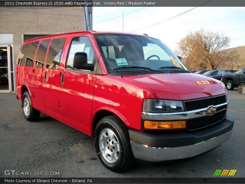 Victory Red / Medium Pewter 2011 Chevrolet Express LS 1500 AWD Passenger Van