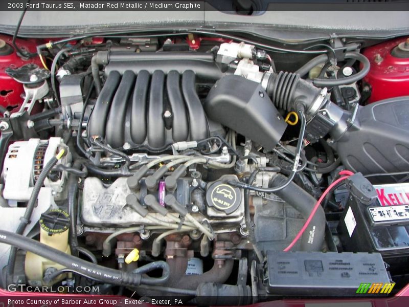 Matador Red Metallic / Medium Graphite 2003 Ford Taurus SES