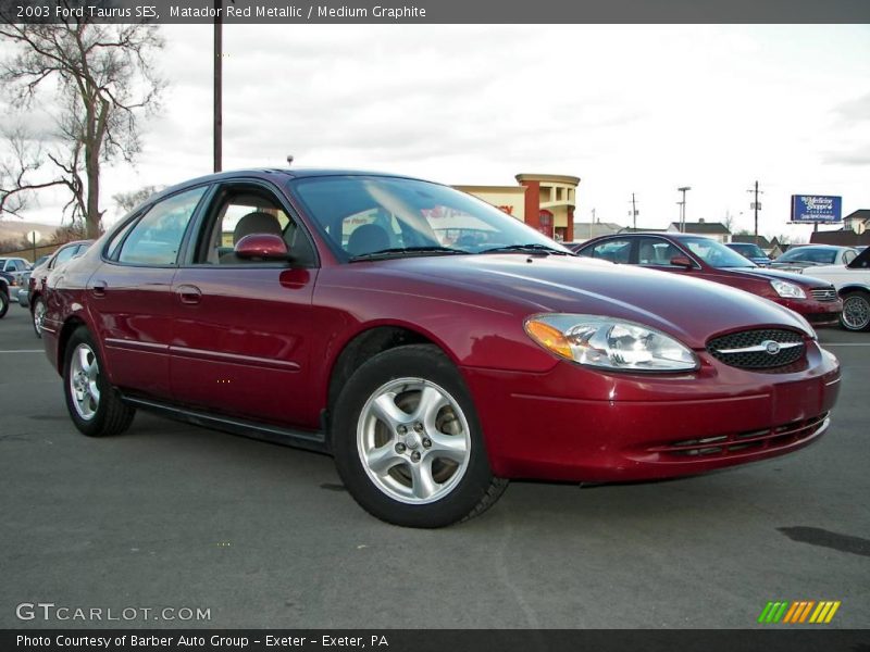 Matador Red Metallic / Medium Graphite 2003 Ford Taurus SES