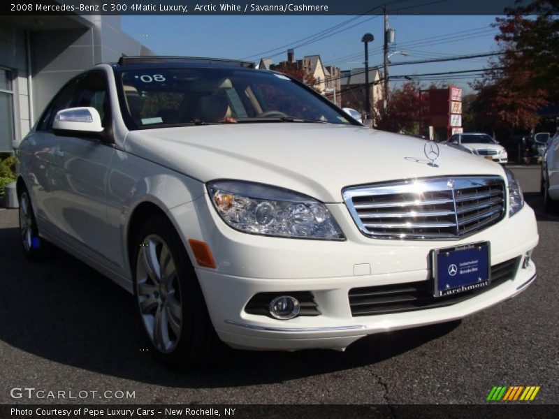 Arctic White / Savanna/Cashmere 2008 Mercedes-Benz C 300 4Matic Luxury
