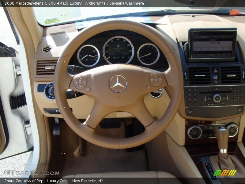 Arctic White / Savanna/Cashmere 2008 Mercedes-Benz C 300 4Matic Luxury